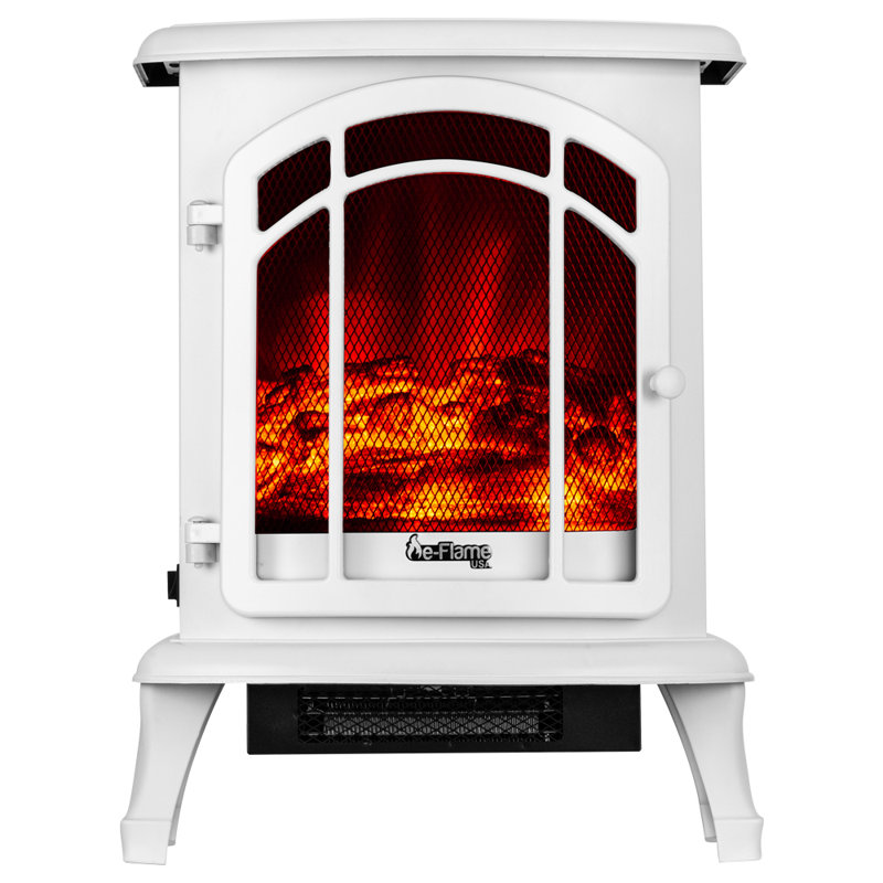 18.5'' W Electric Fireplace with 5118 BTU, Matte White