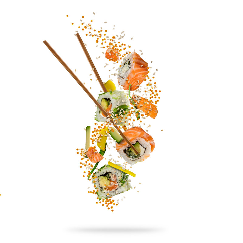 Sushi - Wrapped Canvas Print, 122cm H x 122cm W x 3.8cm D