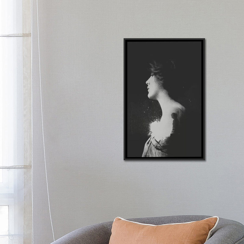 «Inner», impression sur toile, H 26 po x l 18 po x P 1,5 po, Toile avec cadre noir, Pas de tapis