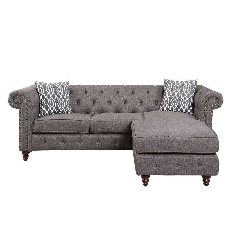 Waldina  Fabric Reversible Sectional Sofa