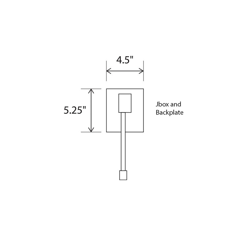 Libri Mounting Hardwired Jbox Backplate, Brushed Aluminum