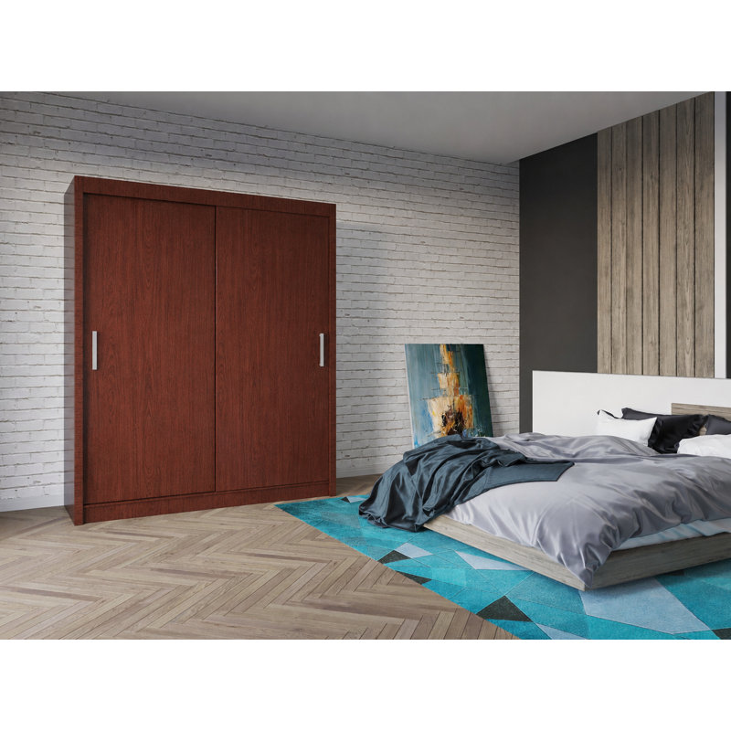 Standard Wardrobe, White, 85"H x 59"W x 25"D