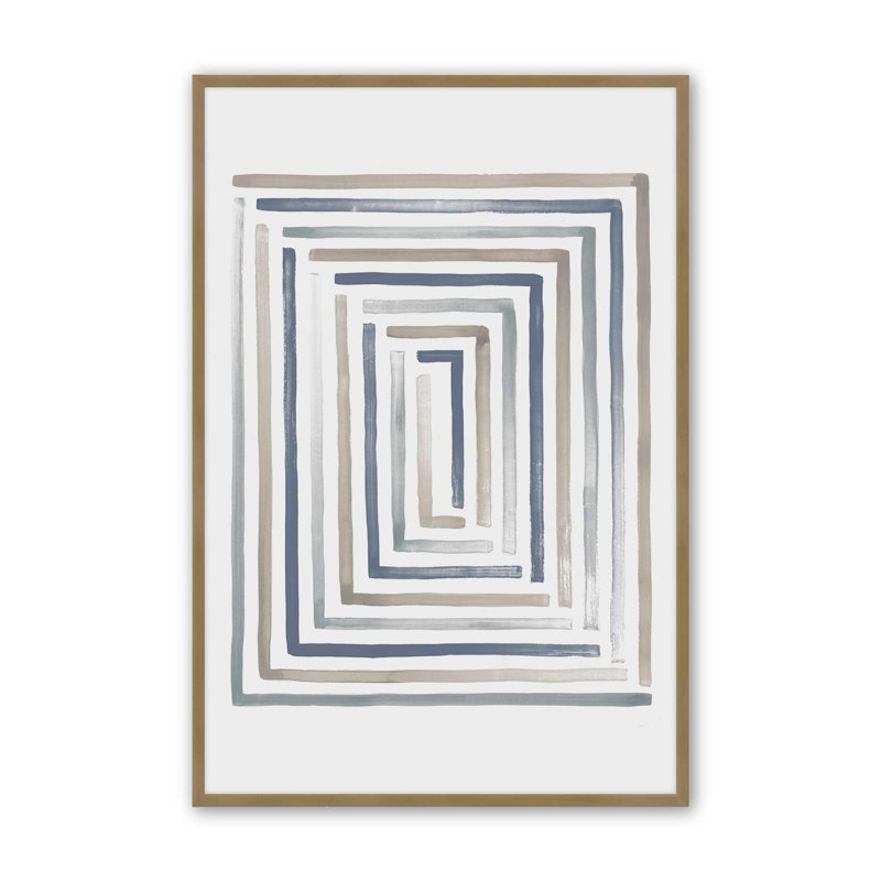 Linear Visions II, Cadre ouvert à coins ouverts, or brossé, H 15,25 po x l 12,25 po