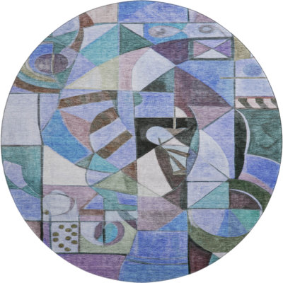 Premium Machine Washable Lubbers AMF1758 Abstract Rug