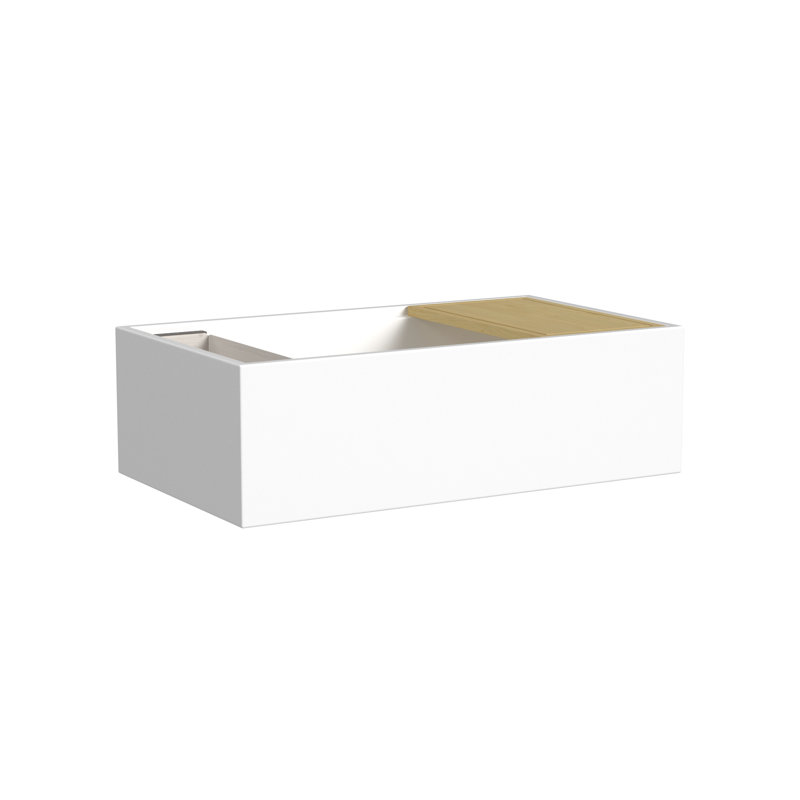 DUCASSE FIRECLAY KITCHEN WORKSTATION, 33", GLOSS WHITE, Polished White