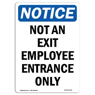 Panneau «Not An Exit employé seulement»