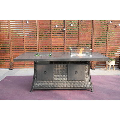 Table de foyer d'extérieur au propane en aluminium Caldwell