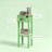 2-Tier Side Table with Drawer and Shelf, Elegant End Table
