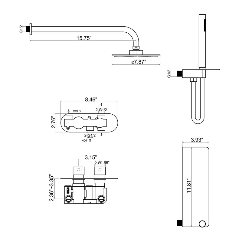 All-In-One Kit with Rough in-Valve