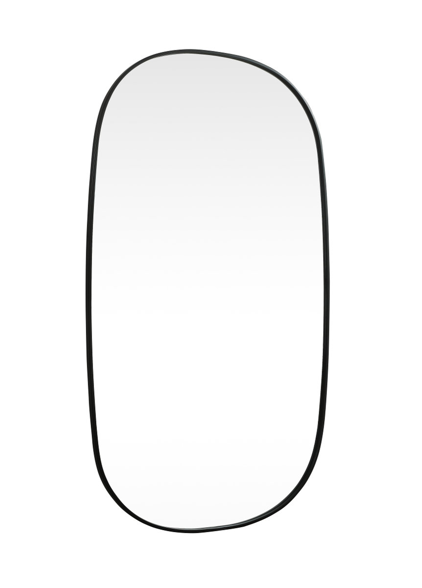 Bertin Metal Oval Wall Mirror, Black, 60"  x 36" 