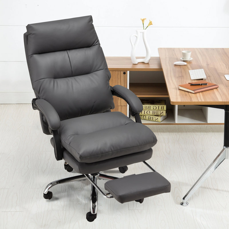 Megaan Executive Chair with Headrest, Dark Gray