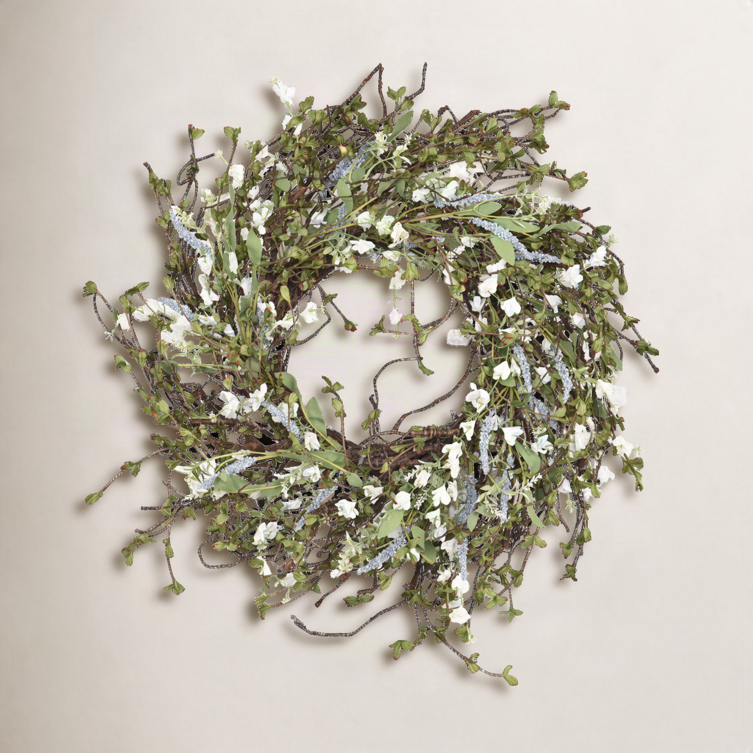 24" Handcrafted Berry Wildflower No Holiday Wreath