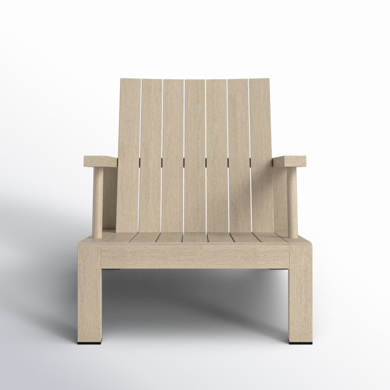 Dorsey Outdoor Teak Adirondack Lounge Chair, Brown
