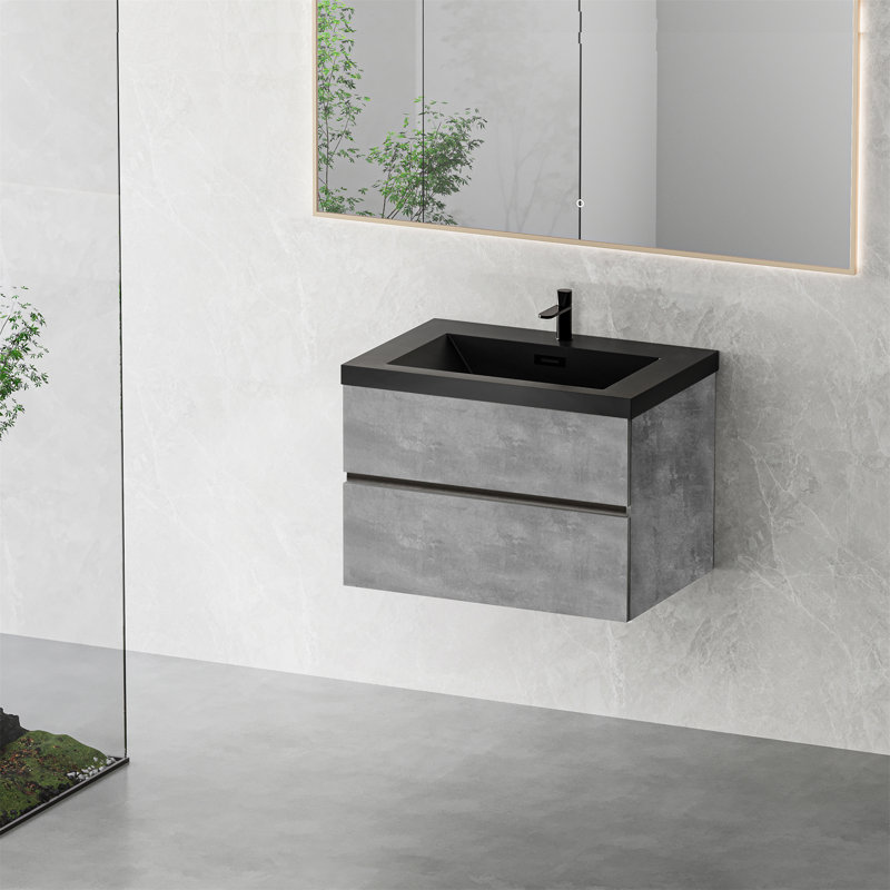 30" Floating Bathroom Vanity With Sink, 30"