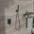 Luxurious Dual Function Rainfall Shower System, Oil-rubbed Bronze, Perfect For Modern Bathrooms