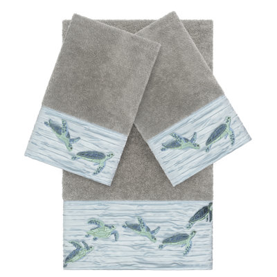 Mia Embellished 3 Piece Towel Set