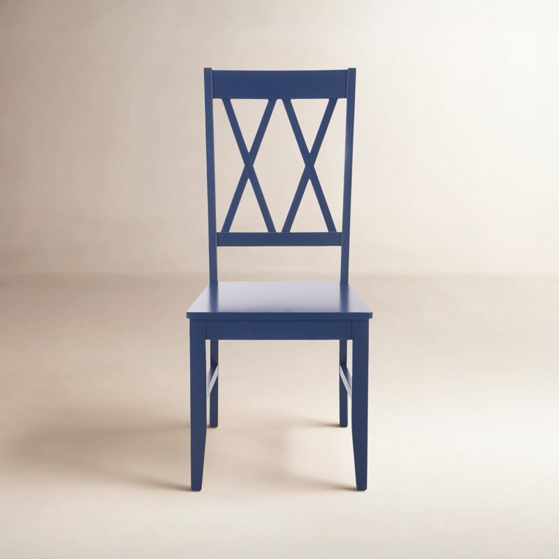 Yelena Double X-Back Side Chair, Dark Blue