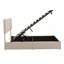 Chic plateforme tapissier Milsap avec rangement hydraulique