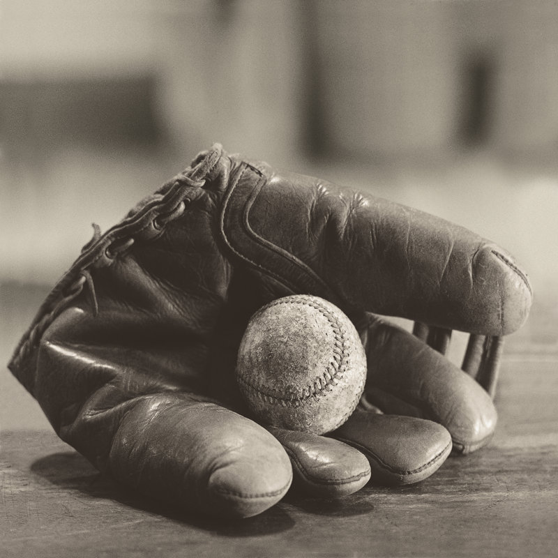 Baseball Nostalgia I by Judy B. Messer - Wrapped Canvas Painting, 30cm H x 30cm W x 3.8cm D