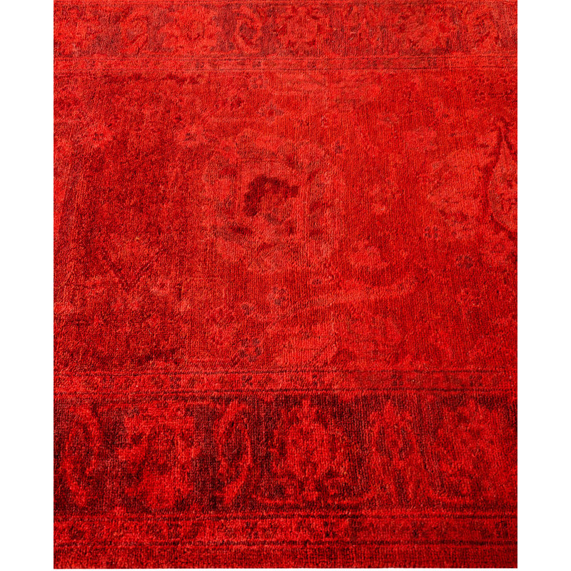 Overdyed One-of-a-Kind 2' 7" X 12' 10" Hand Knotted Area Rug