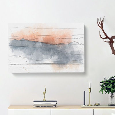 Orange Sunset In Greece - Wrapped Canvas