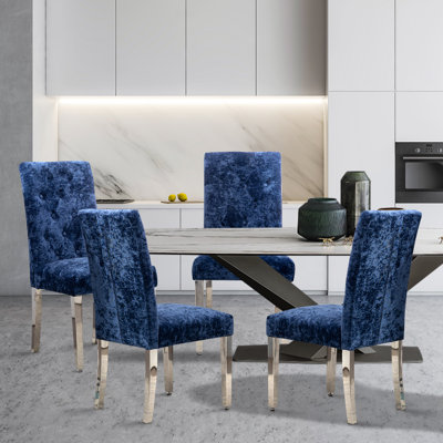 Karyle 19.29'' H Tufted Velvet Upholstered Side Chair