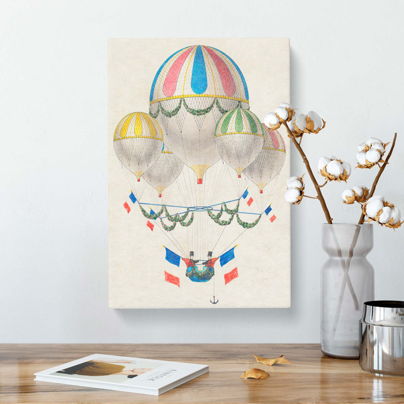 Hot Air Balloons in France by Leon Benett - Wrapped Canvas, 60cm H x 40cm W x 3cm D