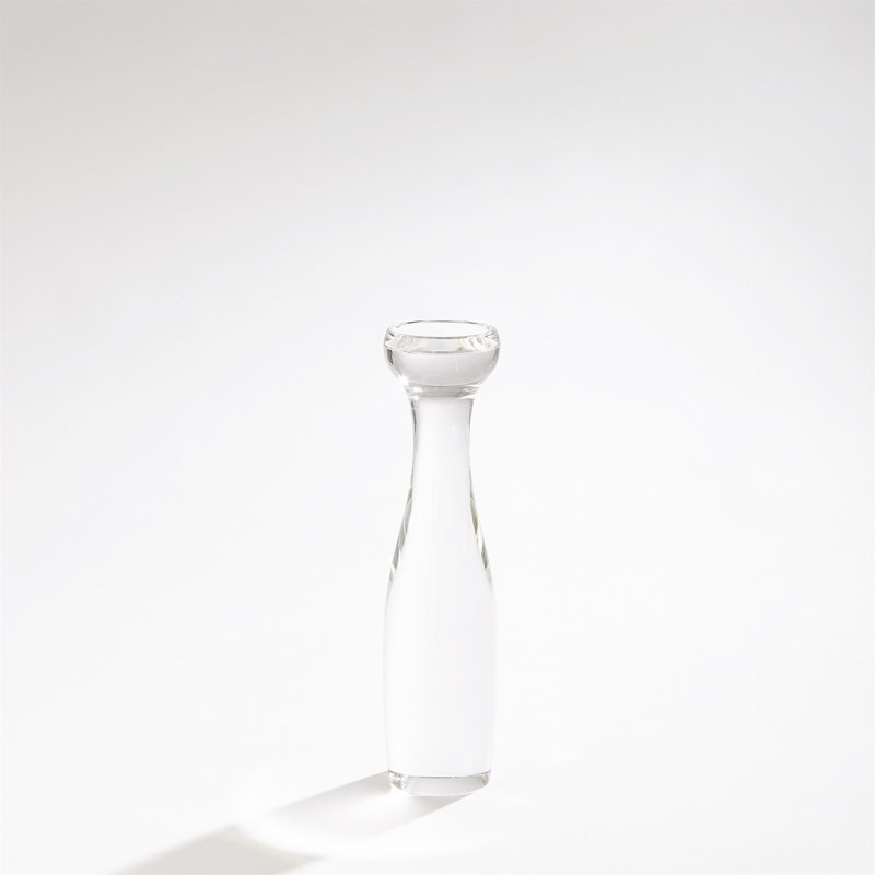 Bougeoir moderne en cristal, H 16 po x l 4 po x P 4 po