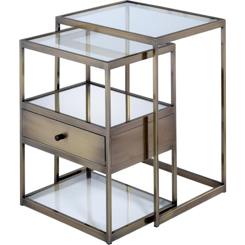 Table de bout avec rangement HomeRoots