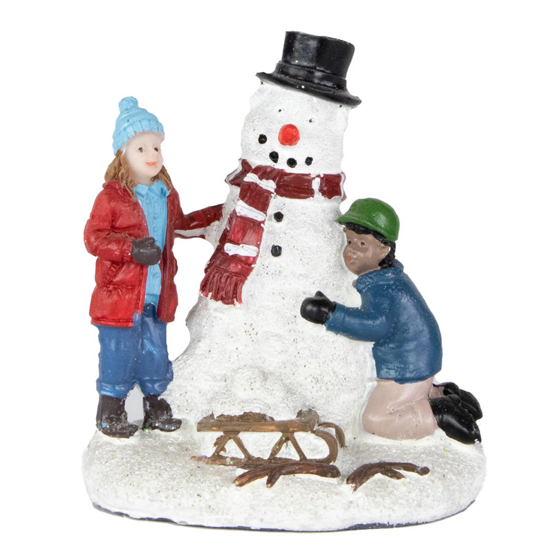 «Children Build A Snowman Christmas Village» - 2,75 po
