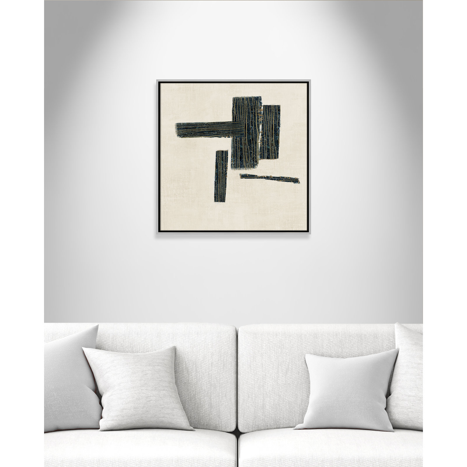 Copeland "Stitched II" Print, 25.5" H x 25.5" W, Silver