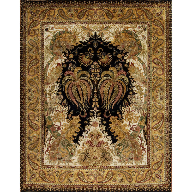 Golden Age Hand Knotted Wool Area Rug, Rectangle 12' x 18'