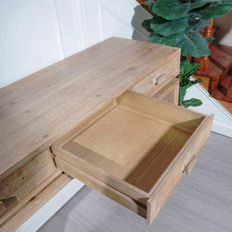Wooden Console Table With 3 Drawers, 47In Entryway Table With Drawers, Wood Console Table For Entry Way, Hallway,Foyer, Corridor, Office