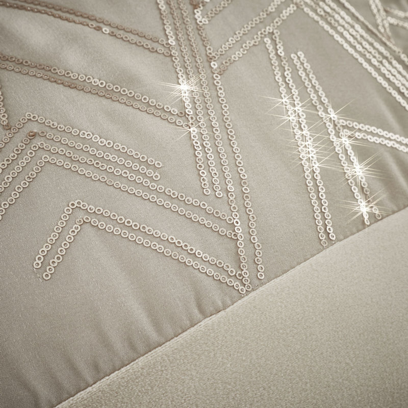 Velvet Band Sparkle Lined Eyelet Curtains