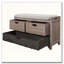 Banc de rangement entièrement assemblé avec panier amovible, 2 tiroirs et siège rembourré-371841399