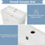 Meuble-lavabo mural moderne 21,8 po avec lavabo, tiroir, tablette réglable et système de fermeture en douceur Modern-495208031
