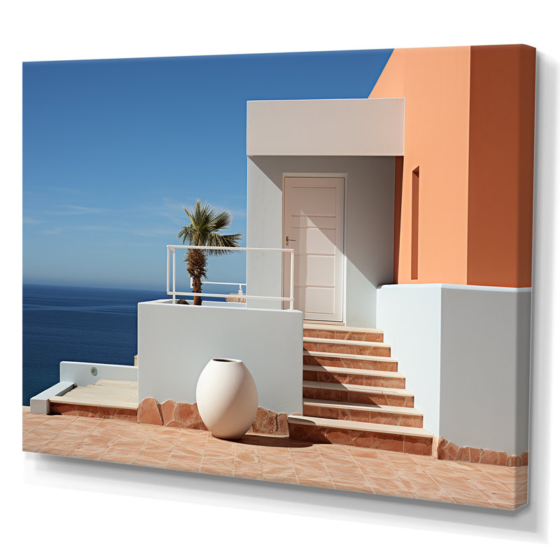 «Coastal Dream White House Retreat II», reproduction sur toile, H 30 po x l 40 po x P 1,5 po, Toile tendue