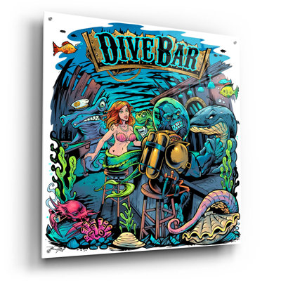 «Dive Bar On» par Flyland Designs Print