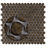 Hudson Penny Round Brownstone 11-7/8" x 12-5/8" Porcelain Mosaic Floor and Wall Tile