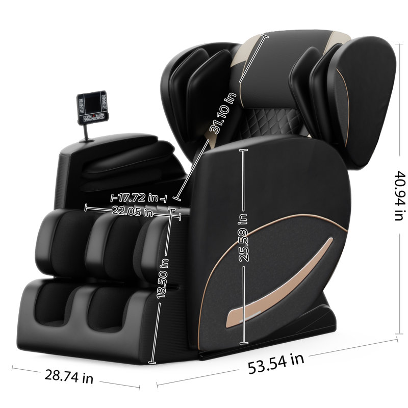 Fauteuil inclinable Zero Gravity avec 10 têtes de massage et une pression d'air sur tout le corps