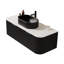Meuble-lavabo de salle de bain 48 po avec lavabo, meuble-lavabo mural moderne à bords arrondis avec 2 tiroirs, vasque en céramique noire sans robinet, pré-assemblé, couleur noire