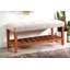 Banc en tissu gris clair Charla-222646617