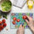 Ambesonne Letter Tempered Glass Cutting Board Colourful Alphabet Set Multicolor