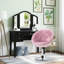 Tabouret d'appoint moderne - rose, rond, réglable en hauteur pour les espaces de vie