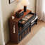 Armoire à chaussures extensible 33,07 po brun-noir - Rangement de vestibule à largeur réglable, conception peu encombrante-1230683776