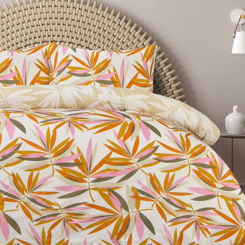 Microfiber Floral Duvet Cover Set with Pillowcases Included, Single Duvet Cover + 1 Standard Pillowcase