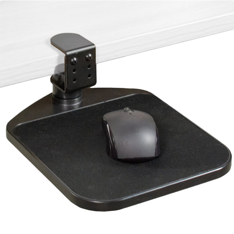 Vivo Black Rotating Desk Clamp Adjustable Computer Mouse Pad And Device Holder