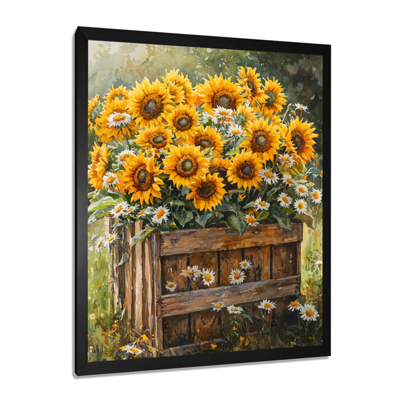 Bess - impressions murales florales, Black, H 20 po x l 12 po, Reproduction encadrée d'une seule photo