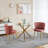 Modern Velvet Dining Chair Set Of 2 With Ergonomic Design, Iron Tube Legs, And Comfortable Backrest For Elegant Seating-1389456171