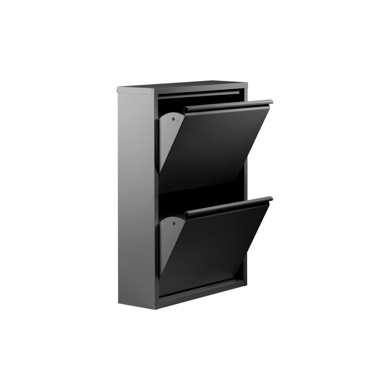 4 Pair Shoe Storage Cabinet, Black